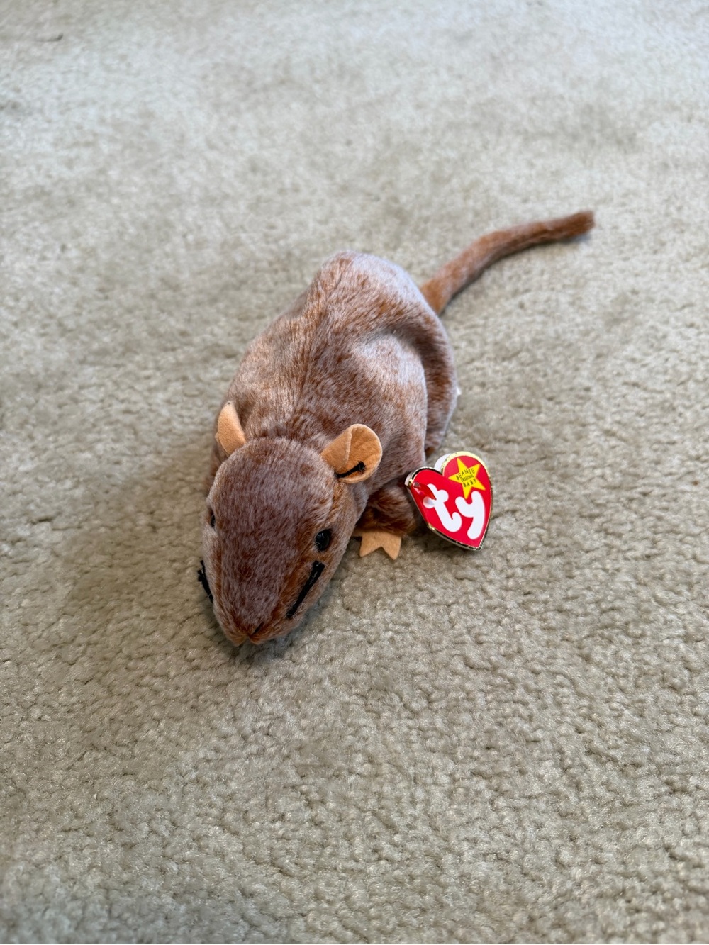 Ty Beanie Baby Tiptoe The Rat